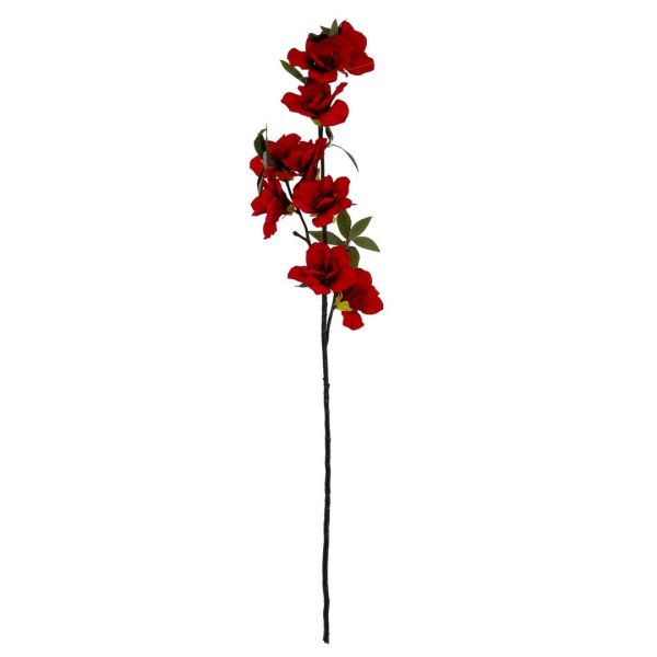 Crimson Bloom Large Spray Artificial Flower - Plastic - L11 x W11 x H92 cm - Red
