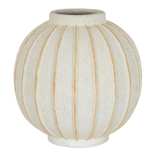 Grove Globe Vase - Ceramic - L25 x W25 x H25 cm - White