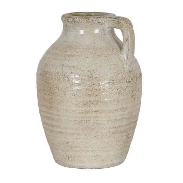 Tarn Collection Large Jug with Handle - Ceramic - L20 x W20 x H28 cm - White