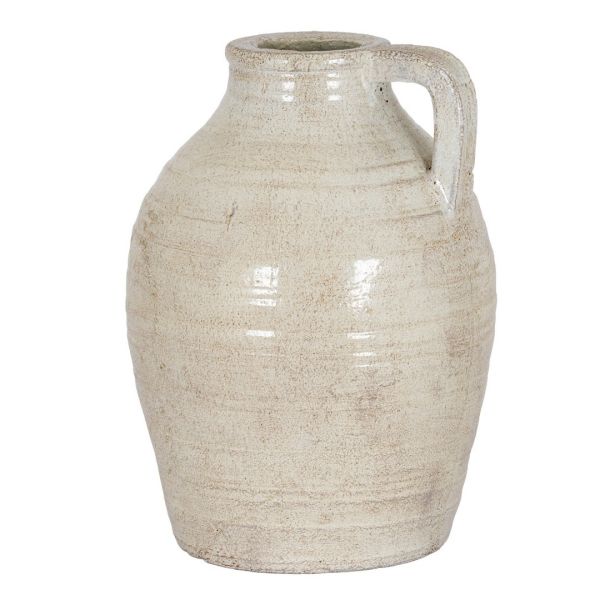 Tarn Collection Medium Jug with Handle - Ceramic - L16 x W16 x H23 cm - White