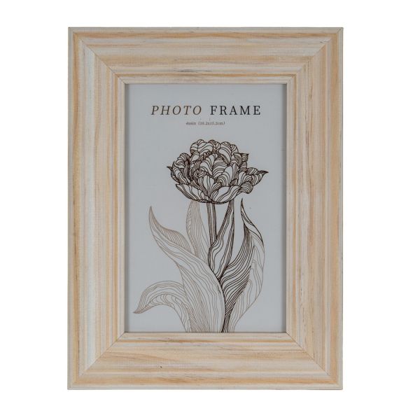 Isla Photo Frame 4X6 - Wood - White