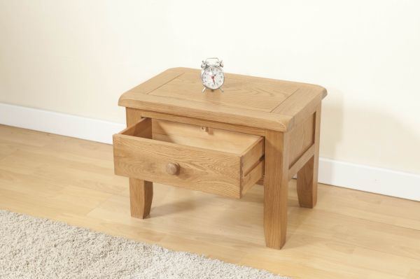 Shrewsbury Side Table with Drawer - L40 x W60 x H45 cm - Oak