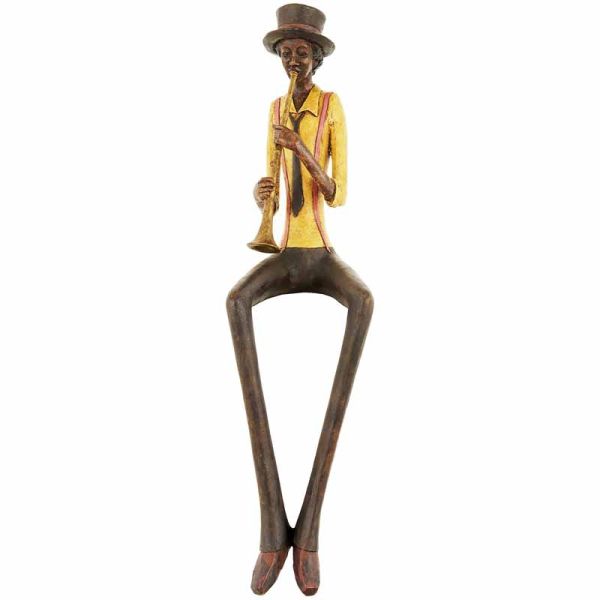 Sitting Jazz Band Trumpeter - Ornament - L10 x W12 x H39 cm