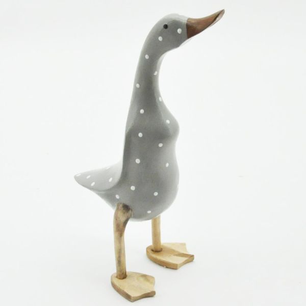 Duck Ornament - L15 x W15 x H45 cm - Grey/White