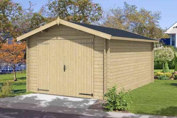 Mauritius-Log Cabin, Wooden Garden Room, Timber Summerhouse, Home Office - L381.8 x W560 x H262.2 cm