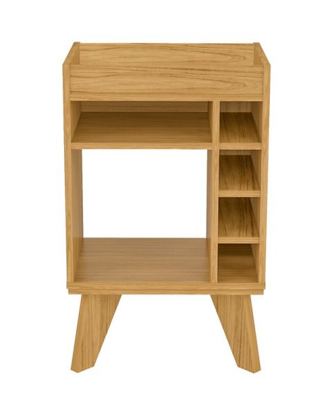 Naples Mini Bar/Side Table - L32 x W45.5 x H72.5 cm - Oak Effect