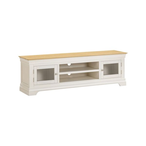 Bordeaux TV Stand - L43 x W180 x H56 cm - Ivory/Oak