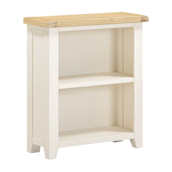 Windsor Low Bookcase - L32 x W80 x H91 cm - Ivory/Oak