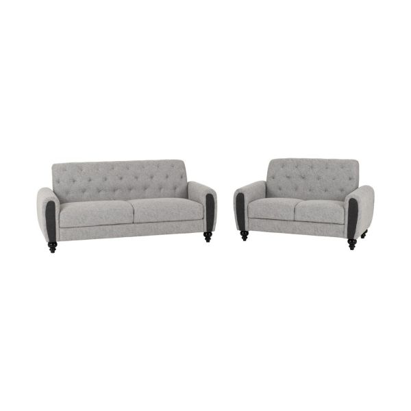Chester Indoor 3+2 Seater Sofa Set - Light Grey