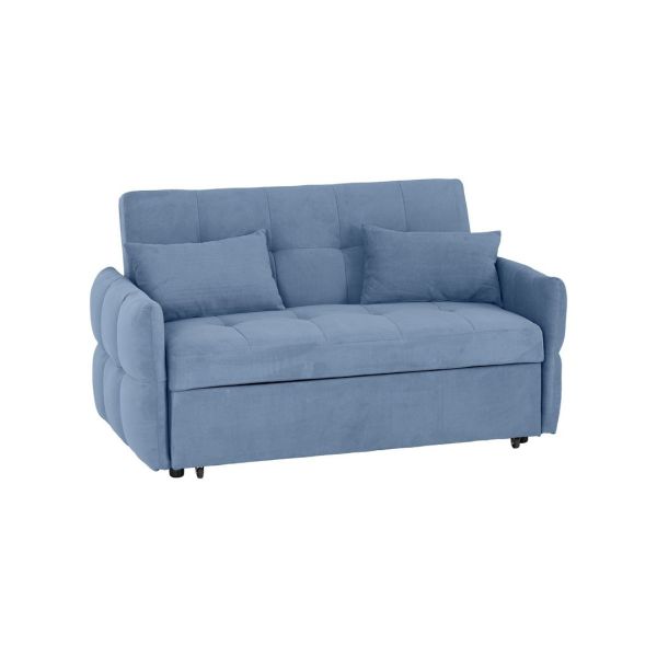 Chelsea Indoor Sofa Bed - L83 x W150 x H88 cm - Blue Fabric