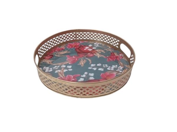 Lotus Flower Design Serving Tray - L3 x W20 x H20 cm