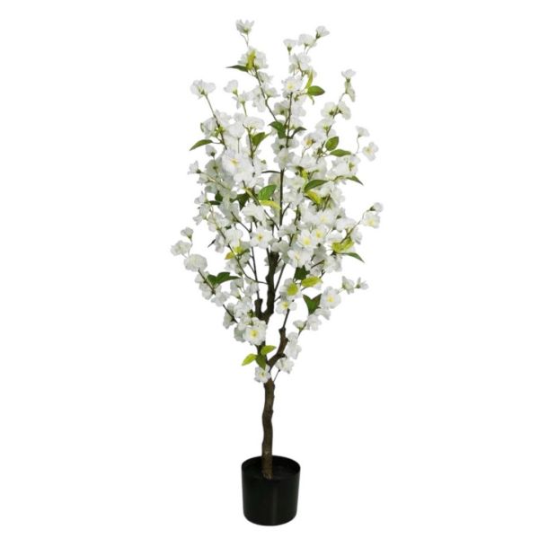 Artificial Cherry Tree - L50 x W50 x H120 cm - White