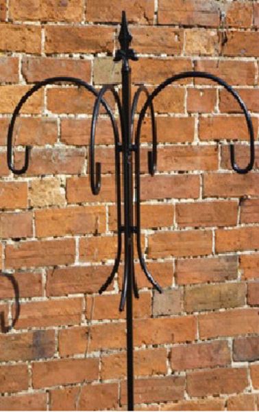 4 -Way Bird Crook Bare Metal/Ready to Rust - Steel - L62.5 x W62.5 x H221 cm