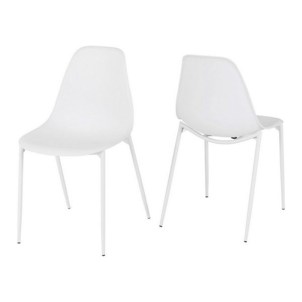 Lindon Dining Chair (Pack of 2) - L52 x W46 x H84 cm - White