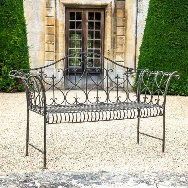 Garden Bench - L147 x W49.5 x H93 cm - Rusty