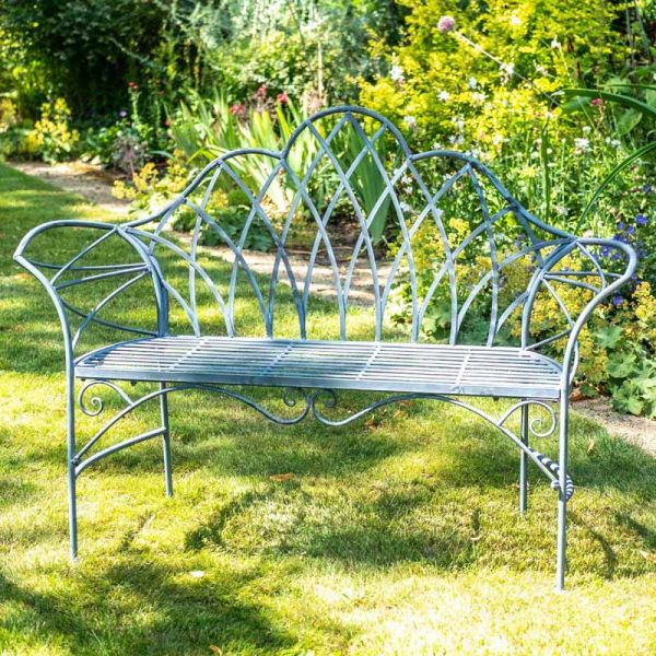 Edwardian Bench - L134 x W41 x H100 cm - Lead