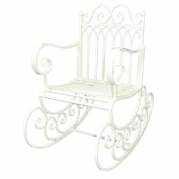 Gothic Rocking Chair - L94 x W61 x H98 cm - Cream