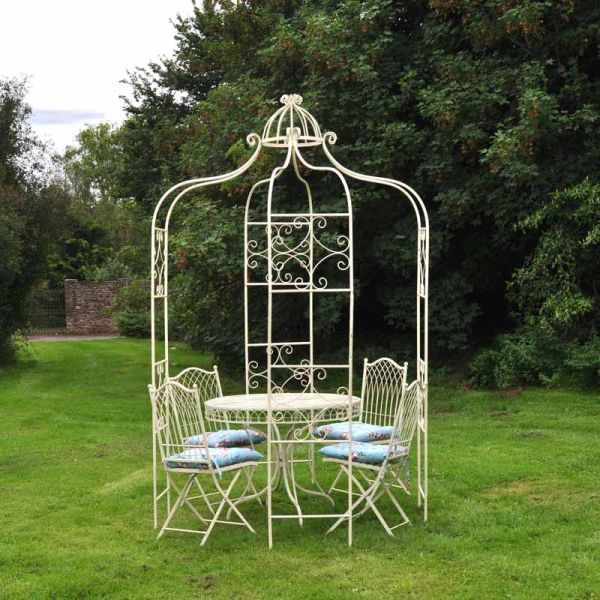 Garden Gazebo - L155 x W155 x H275 cm - Cream