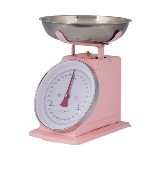 Weighing Scales - Metal/Stainless Steel/Acrylic - L21 x W14 x H25.5 cm - Rose Pink