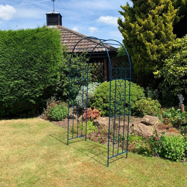 Garden Arch - Metal - L48 x W200 x H141 cm - Blue