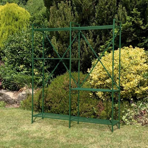 Shelf Unit - Metal - L30 x W120 x H141 cm - Green