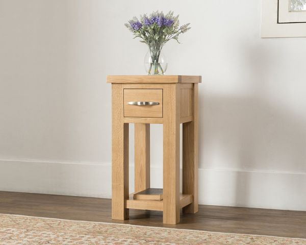 Sienna Telephone Table - D40 x W40 x H76.5 cm - Oak