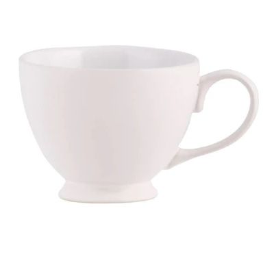 Set of 6 Teacups - Stoneware - L11 x W11 x H9 cm - White