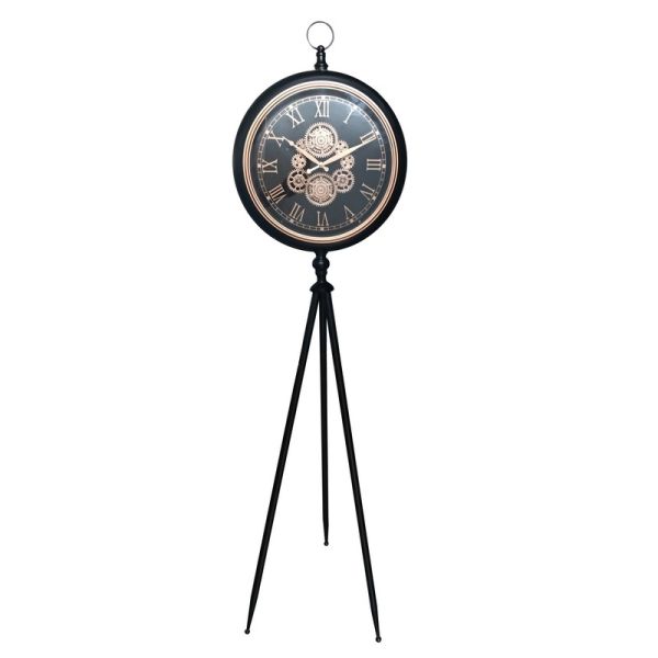 Tripod Gear Clock - L40 x W40 x H157 cm