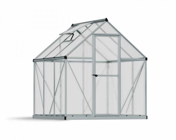 Greenhouse Mythos 6X6 - Polycarbonate - L186 x W185 x H208 - Silver