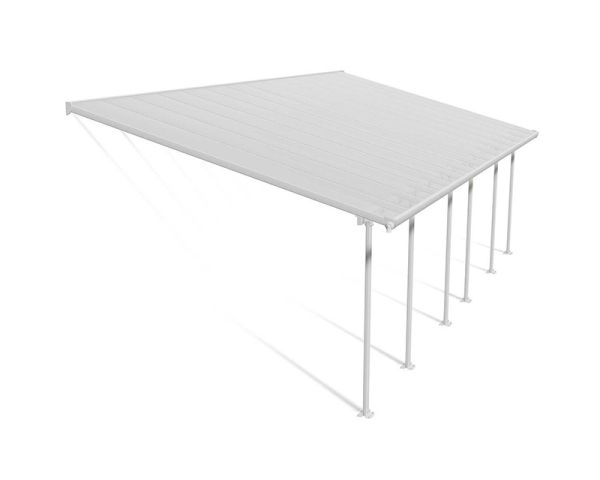 Patio Cover Feria 4M Deep 4 x 8.50 Clear - Polycarbonate - L850 x W385 x H305 cm - White