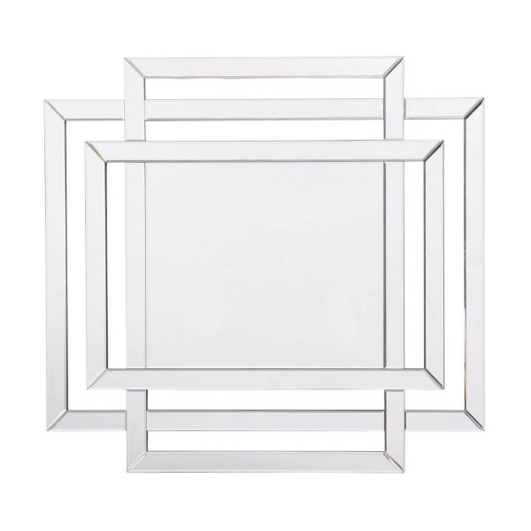Farley Tri Rectangle Frame Mirror - Glass/MDF - L1.9 x W100 x H110 cm