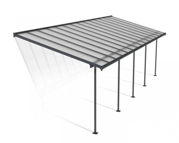 Patio Cover Sierra 3 x 8.51 Clear - Polycarbonate - L860 x W299 x H305 cm - Grey