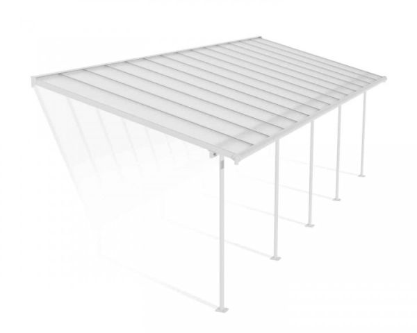 Patio Cover Sierra 3 x 8.51 Clear - Polycarbonate - L860 x W299 x H305 cm - White