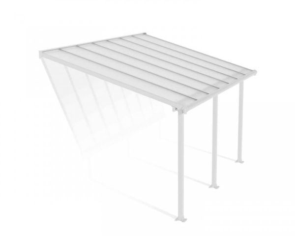 Patio Cover Olympia 3 x 4.25 Clear - Polycarbonate - L425 x W300 x H305 cm - White