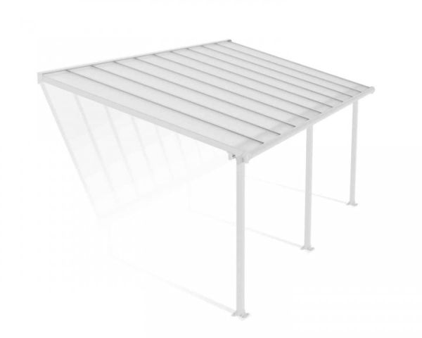 Patio Cover Olympia 3 x 6.10 Clear - Polycarbonate - L619 x W300 x H305 cm - White