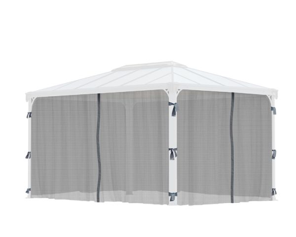 Net Curtain Set for Rectangle Gazebo 4X - L401 x W401 x H217 cm (Gazebo Not Included)
