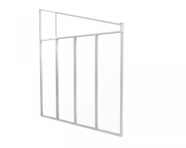 Patio Cover 3 Series Sidewall - Acrylic - L257 x W6.7 x H305 - White
