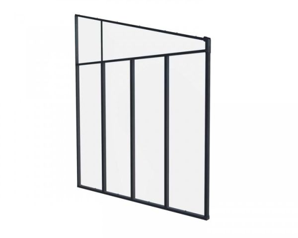 Patio Cover 3 Series Sidewall 7016 - Acrylic - L257 x W6.7 x H305 - Grey