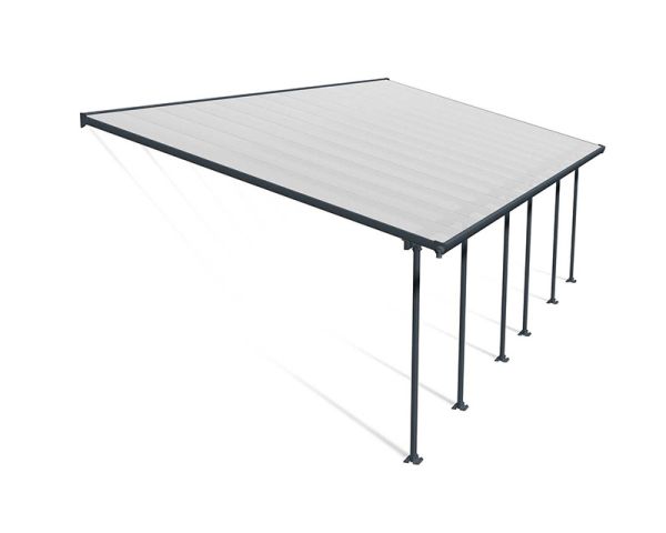 Patio Cover Feria 4M Deep 4X8.50 Clear - Polycarbonate - L850 x W385 x H305 - Grey