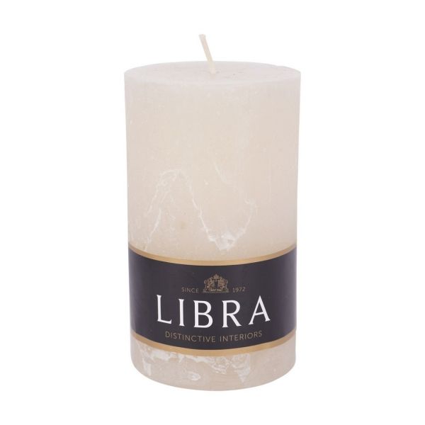 Natural Rustica Pillar Candle - Paraffin Wax - L7 x W7 x H12 cm - Ivory