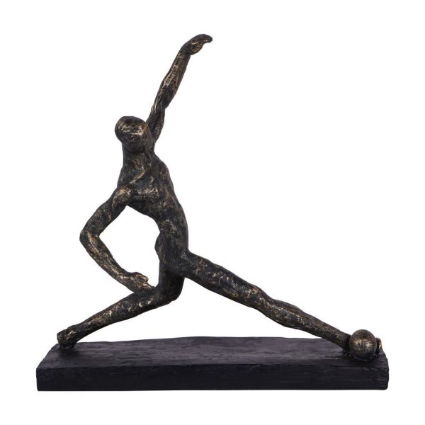Football Player Sculpture - Polyresin - L13.2 x W34 x H34 cm - Bronze