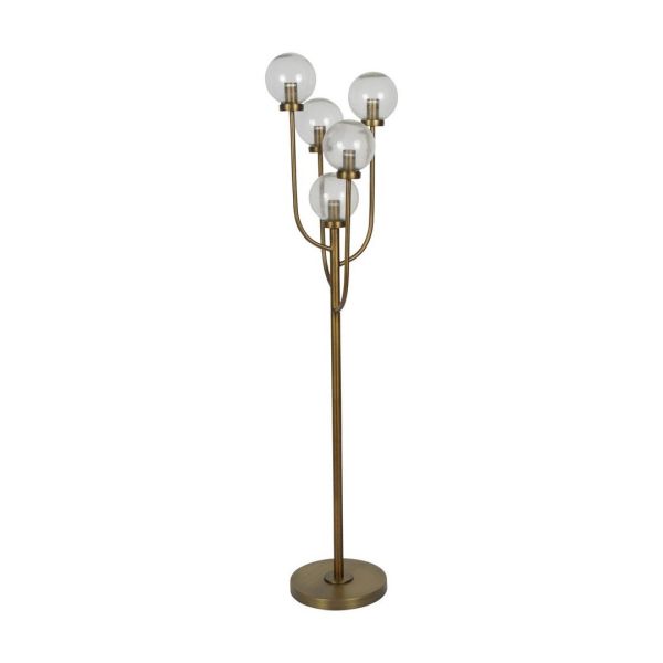 Wellesley Five Globe Floor Lamp - Iron/Glass - L35 x W35 x H137 cm - Brass