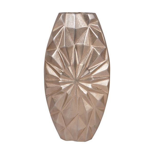 Hatton Cast Aluminium Vase - L8 x W16 x H33 cm - Champagne Gold