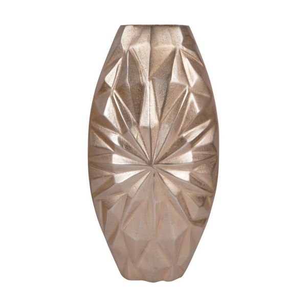 Hatton Cast Aluminium Vase - L9 x W20 x H40.5 cm - Champagne Gold