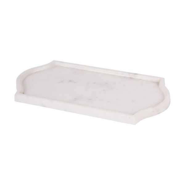 Genoa Tray - Marble - L16 x W33 x H2 cm - White