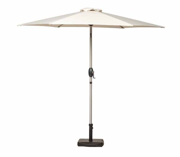 Crank and Tilt Parasol - Aluminium/Polyester - L250 x W250 x H225 cm - Ivory