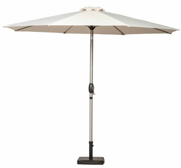 Crank and Tilt Parasol - Aluminium/Polyester - L300 x W300 x H225 cm - Ivory