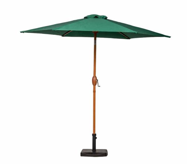 Woodlook Crank and Tilt Parasol - Aluminium/Polyester - L250 x W250 x H225 cm - Green