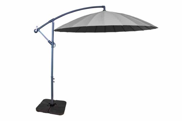 Shanghai Canopy Cantilever Parasol - Steel/Fibreglass/Polyester - L300 x W300 x H255 cm - Grey