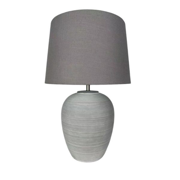 48cm Lamp and Shade - Ceramic - L21 x W21 x H48 cm